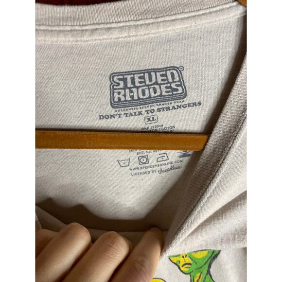 Steven Rhodes White Men's Don't Talk to Strangers Alien XL Tshirt - Picture 4 of 6